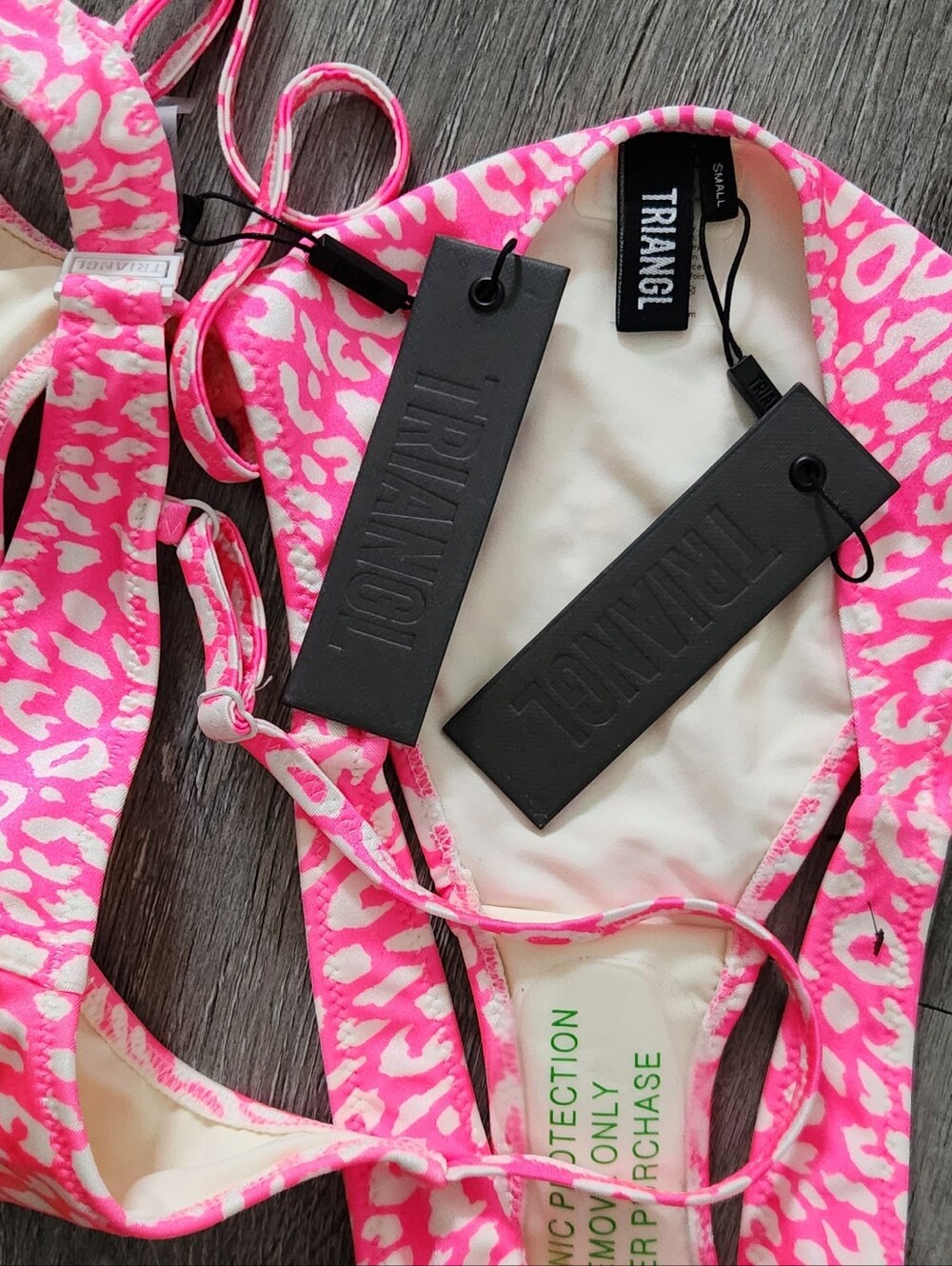 New!SET Triangle Maci Pink  Leopard Print Bikini Set - Picture 13 of 15